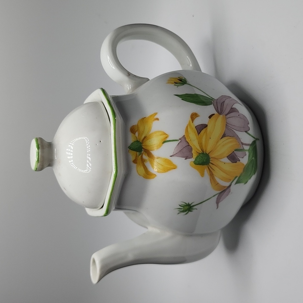 The Toscany Collection Yellow Floral Teapot